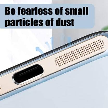 4Pcs Metal Phone Charging Port Dustproof Net Sticker Self-Adhesive Phone Speaker Anti-Scratch Protective Cover for iPhone 17 (17pro,4.5cm) - color: 17pro,4.5cm