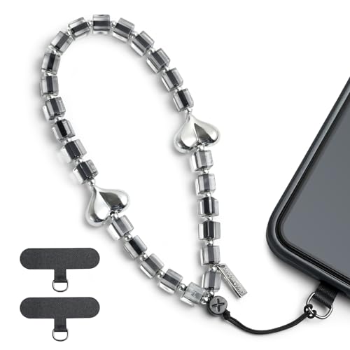 Elegant black bow beaded mobile phone charm -Stylish and lovely mobile wrist strap, cute accessories charm - Perfect for iPhone - style: Square shaped beads