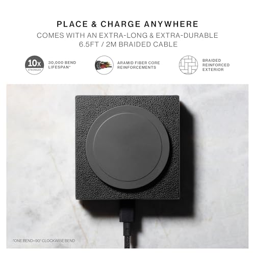 Native Union Rise Magnetic Wireless Charger – Qi2 Certified & MagSafe Compatible – Foldable Charging Stand for iPhone Duo, 18 Pro Max and Other Qi-Compatible Devices – Up to 15W Fast-Charging (Black) - color: Black