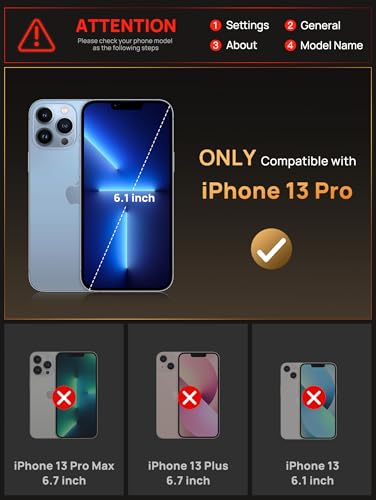 Vihibii for iPhone 13 Pro Case Wallet with Card Holder (4 Cards), Blue | RFID Blocking, Slide Lens Camera Cover, Military Grade Drop Protection, Raised Edges Protect Screen, Ditch the bulky bag - color: Blue, size: iPhone 13 Pro