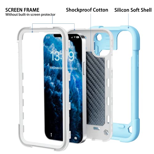 MARKILL Compatible with iPhone 11 Case 6.1 Inch with 360°Rotate Ring Stand, Military Grade Drop Protection Full Body Rugged Heavy Duty Case 3 in 1 Protective Cover - color: Ice Blue, size: iPhone 11 6.1"