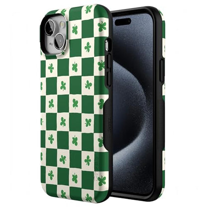 Casely iPhone 15 Plus Case | Lucky You | Shamrock | Bold Protective Design | Compatible with MagSafe - color: Lucky You | Shamrock