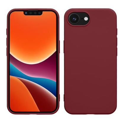kwmobile Case Compatible with Apple iPhone 17e / iPhone 16e Case - Soft Slim Protective TPU Silicone Cover - Bordeaux Violet - color: bordeaux violet