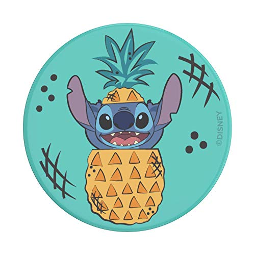 PopSockets Phone Grip with Expanding Kickstand, Adhesive Grip, Disney, Cute PopSockets - Stitch Pineapple - color: Pineapple, style: Adhesive