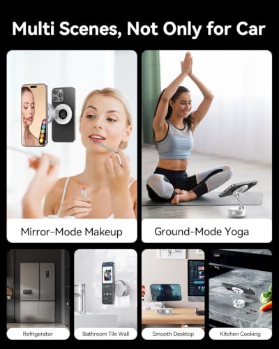 2026 Upgraded for MagSafe Vacuum Car Phone Mount - color: Pearl White