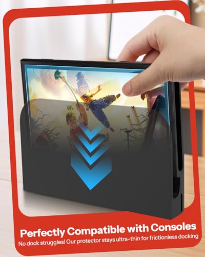 OMOTON Auto-Alignment Matte Screen Protector for Nintendo Switch 2 2025 7.9”, Matte Glass Screen Protector, Easy Dust-free Installation Tool, Anti-Glare, Touch Sensitive, 2 Pack - size: Switch 2 - 7.9 Inch