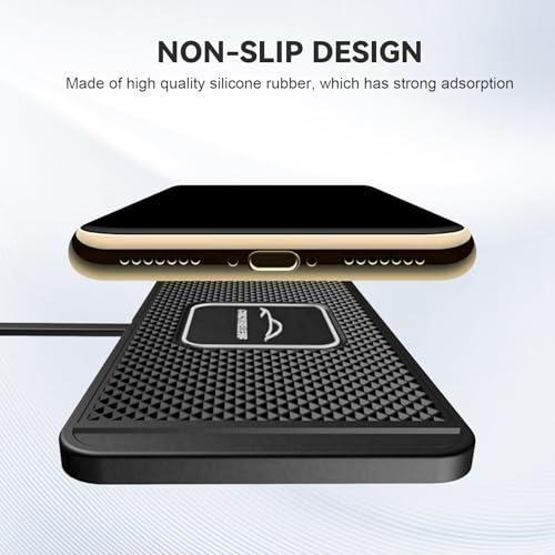 ZPSHYD Wireless Charging Pad for Car Phone Charger Non Slip Fast Charging Pad Compatible with Android iOS Qi Devices (USB Port 30cm Cable) - color: USB Port 30cm Cable