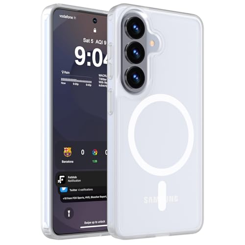 WRJ Magnetic Matte Case for Samsung Galaxy S22 6.1-Inch,Frosted Clear | Compatible with Magsafe，Military Grade Drop Protection，Slim Translucent Anti-Fingerprints Shockproof Protective Phone Case - color: Frosted Clear, size: For Galaxy S22 6.1 Inch