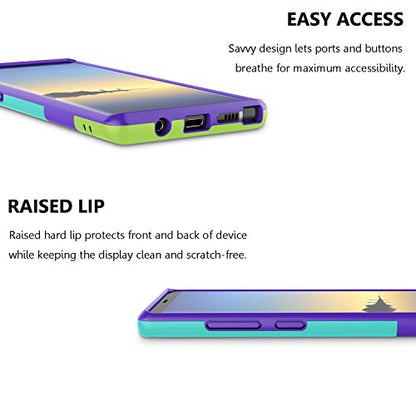 Galaxy Note 8 Case, Note 8 Cover, Jeylly [3 Color] Slim Hybrid Impact Rugged Soft TPU & Hard PC Bumper Shockproof Protective Anti-Slip Case Cover Shell for Samsung Galaxy Note 8 SM-N950 - Purple | [3 Color] Slim Hybrid Impact Rugged Soft TPU & Hard PC Bum