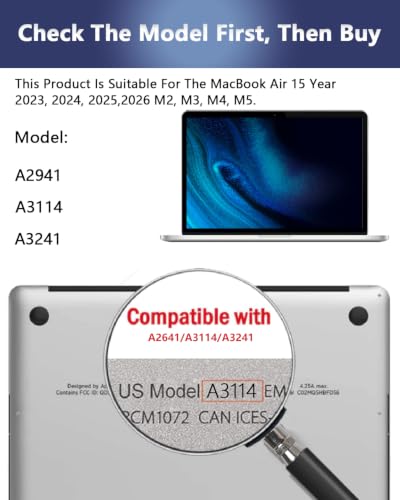 Magnetic Privacy Screen Protector for MacBook Air 15'' (2023-2026, M2-M5) - color: Magnetic MacBook Air 15 Inch (2023-2026, M2-M5)