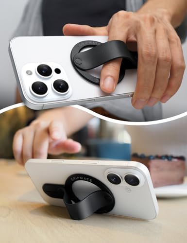GripMate for MagSafe Phone Grip for iPhone, Slim Magnetic Phone Ring Holder
