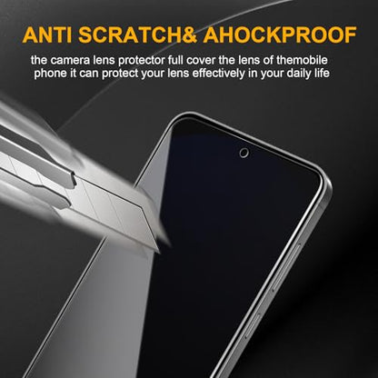 3 Pack Privacy Screen Protector for Samsung Galaxy S24 FE With 3 Pack Camera Lens Protector, Anti Spy Tempered Glass Film, 9H Hardness, Black Protector, Anti-Scratch, Bubble Free - size: Galaxy S24 FE FK33