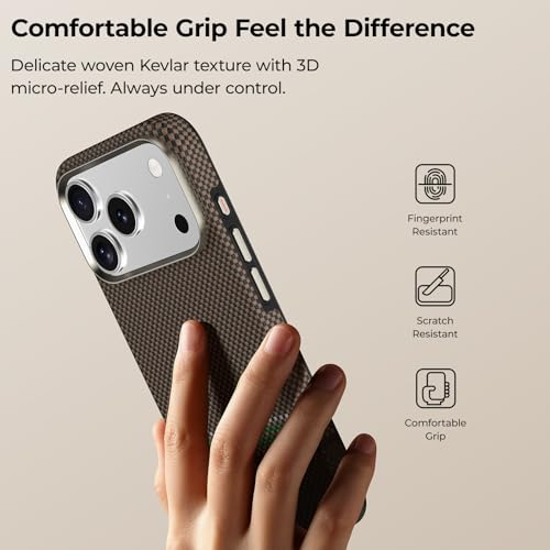 BENKS Prestige ArmorPro Case for iPhone 17 Pro Max with Camera Control Button, [Compatible with Magsafe] Full-Body Protective Case Made with Dupont Kevlar 1000D Aramid Fiber - color: Prestige ArmorPro