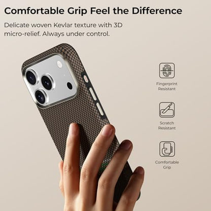 BENKS Prestige ArmorPro Case for iPhone 17 Pro Max with Camera Control Button, [Compatible with Magsafe] Full-Body Protective Case Made with Dupont Kevlar 1000D Aramid Fiber - color: Prestige ArmorPro