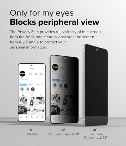 Ringke for Samsung Galaxy S25 Edge Screen Protector [Easy Slide Privacy] - size: Galaxy S25 Edge
