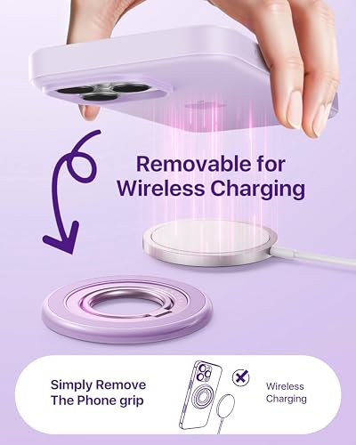 andobil 2026 3rd Gen Stability Magnetic Phone Ring Grip for MagSafe, Purple - color: Purple