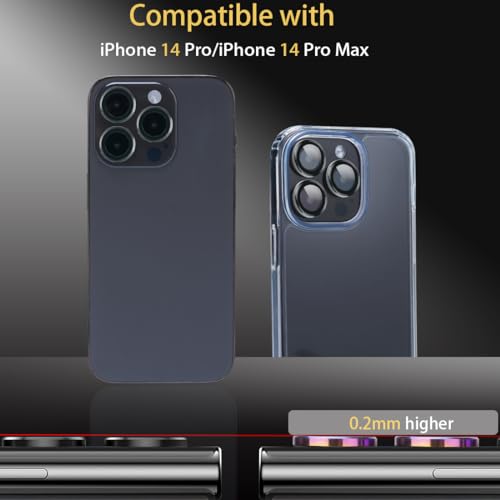 Camera Lens Protector for iPhone 14 Pro/14 Pro Max, Black - color: Black