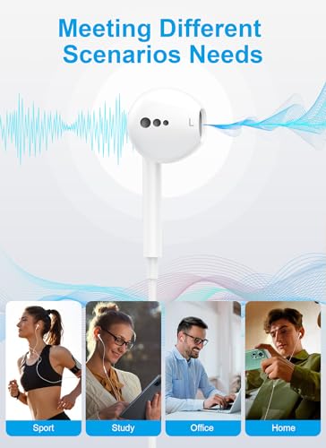 USB C Headphones for iPhone 17 16 15, 2 Packs Wired Earbuds USB C - size: 2 Pack