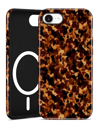 Jusy Magnetic Tortoise Shell Phone Case for iPhone 16 Pro Max,Fragment | Compatible with MagSafe,Cute Aesthetic Tortoise Shell Design,TPU and PC Protective Shockproof Cover - color: Fragment