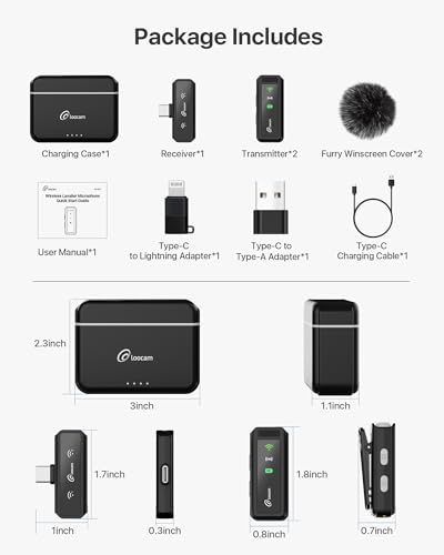Loocam Mini Microphone for iPhone with Charging Case