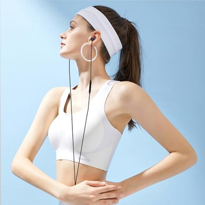 Wired Earbuds 3.5mm Jack with Microphone Soft Small-Ear Earphones - color: Purple-Rose