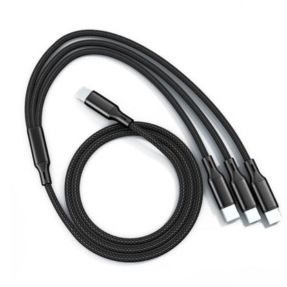 6ft USB C Multi Charging Cable - USB C Splitter 1 in 3 Out Fast Charging Cord, 3 in 1 Multi usb-c Charger Cable Compatible for iPhone 16/15/17/iPad/Samsung Galaxy/Google Pixel/Motorola/Phones/Tablets