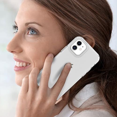 Phone Case for iPhone 12 Clear, [Crystal Clear][Non-Yellowing] Slim Shockproof Reinforced Drop Protective Flexible TPU Back Cover Phone Case for iPhone 12 Protective Case(Transparent) - color: Transparent
