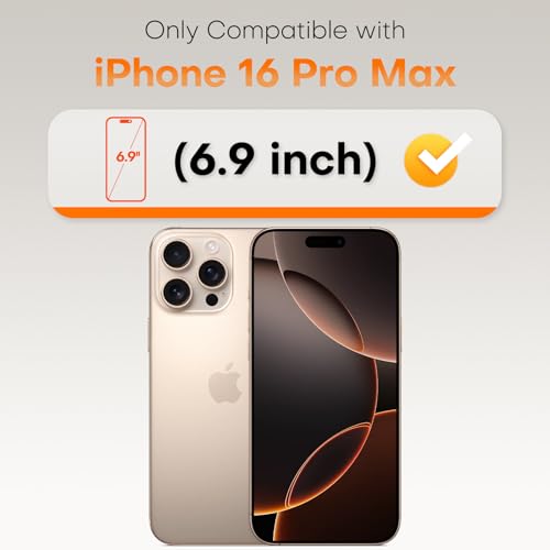 TOCOL for iPhone 16 Pro Max Screen Protector, Clear - color: Clear