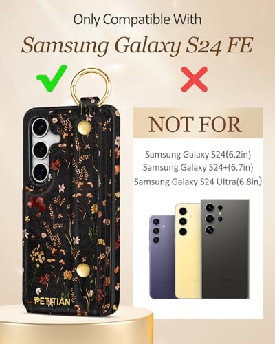 Petitian for Samsung Galaxy S24 FE Wallet Case, Growing Flower - color: Grow Flower, size: Samsung Galaxy S24 FE