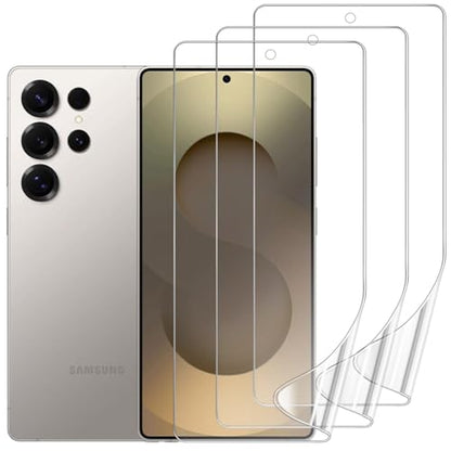 3 Pack Screen Protector Compatible for Samsung Galaxy S25 Ultra, HD Flexible Soft TPU Hydrogel Film for Samsung Galaxy S25 Ultra 5G - Support Fingerprint Unlock, High Sensitivity - size: Samsung Galaxy S25 Ultra