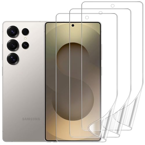 3 Pack Screen Protector Compatible for Samsung Galaxy S25 Ultra, HD Flexible Soft TPU Hydrogel Film for Samsung Galaxy S25 Ultra 5G - Support Fingerprint Unlock, High Sensitivity - size: Samsung Galaxy S25 Ultra