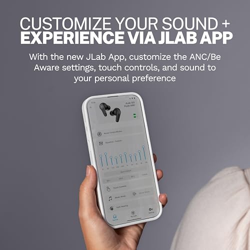 JLab, Go Pods ANC, True Wireless Earbuds, Active Noise Cancelling, Bluetooth, Cloud White - color: Cloud White
