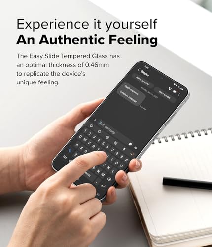 Ringke for Samsung Galaxy S24 FE Screen Protector [Easy Slide, 2 Pack] | Easy Installation with Alignment Tool, Case Friendly Premium 9H Hardness Tempered Glass - size: Galaxy S24 FE