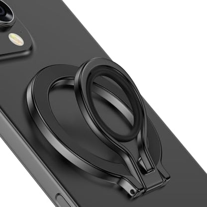 Magnetic Phone Ring Holder for MagSafe, Magnetic Snap Phone Ring Grip - color: Black