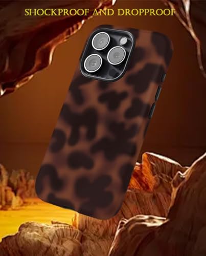 for iPhone 16 Pro Case with Tortoise Leopard Print Trendy Animal Pattern Dual-Layer Shockproof Drop Protection Tough Phone Cover - size: iPhone 16 Pro