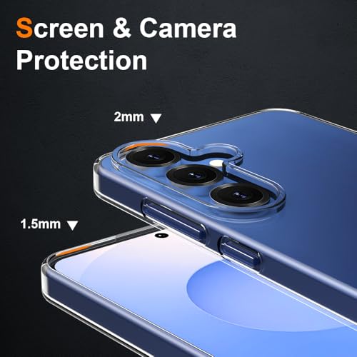 Silicone Clear for Samsung Galaxy S25 Case,Thin with Comfort Grip | Soft Slim-Fit TPU Galaxy S25 Phone Cover,Non-Slip,Shockproof Protection,Scrath-Resistant - size: Galaxy S25
