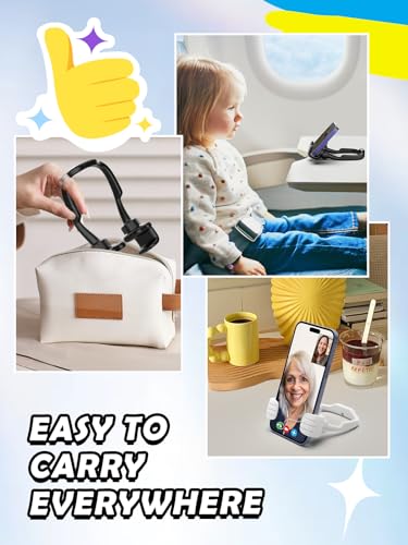Stocking Stuffers for Teens Boys Girls Adults Cell Phone Stand Adjustable - color: Black & White