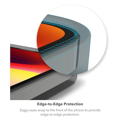 ZAGG Crystal Palace iPhone 15 Pro Phone Case - Drop Protection (13ft/4m), Anti-Yellowing & Scratch-Resistant iPhone Case, Wireless Charging Compatibility, Clear - size: iPhone 15 Pro, style: Without Magsafe