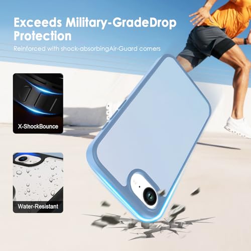 TENOC Phone Case Compatible with iPhone SE (2nd 2020 and 3rd 2022 Generation) & iPhone 7 & iPhone 8, Sierra Blue Case Translucent Protective Bumper Matte Hard Back Cover for 4.7 Inch - color: Sierra Blue, size: iPhone 7/8/SE