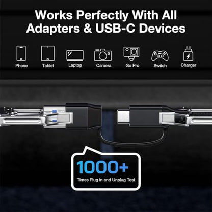 240W USB C Cable 6.6FT, 20Gbps USB C 3.2 Gen 2 Cable, USB to USB C Cable - color: Black, size: 6.6ft