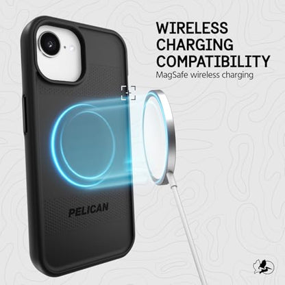 Pelican Protector iPhone 16e/15/14/13 Case -Rugged MagSafe Phone Case-Black | Magnetic Phone Case w/16ft Military-Grade Drop Protection - Anti-Scratch, Heavy Duty Phone Cover for iPhone 16e/15/14/13 - color: Black - P, style: Protector