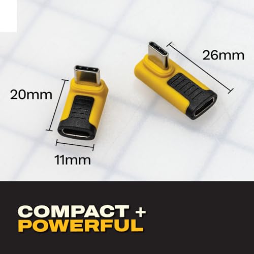 DEWALT 240W 90-Degree USB-C Adapter (2 Styles), Right Angle USB C