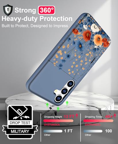 for Samsung Galaxy S24 / S25 Case - Blue Flowers Deco - color: Blue Flowers Deco
