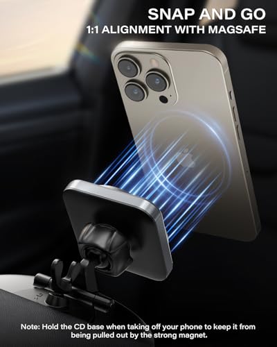 1Zero for MagSafe CD Slot Phone Mount 20 N55 Strong Magnets for Secure Hold - style: Ultra-Strong-20 N55 Magnets