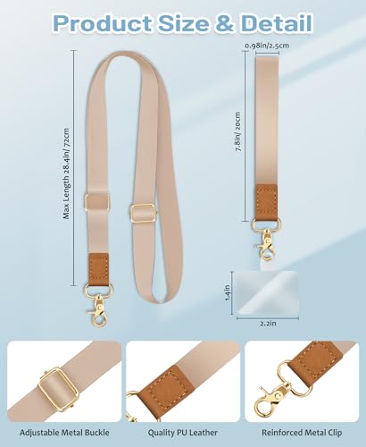 Yonlevres Phone Lanyard Crossbody Strap Wrist Neck Adjustable Women Gold - color: 0 Champagne Gold