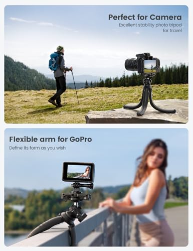 Lamicall Tripod for Camera with Wireless Remote 8-Strand Aluminum Core - style: NEW Upgraded - Silicone for Camera