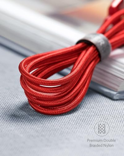 Anker USB A to USB C Cable, USB to USB C Cable (2-Pack, 6 ft, Red) - color: Red, size: 6ft