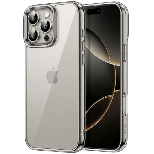 JETech Case for iPhone 16 Pro Max, Anti-Yellowing, Natural Titanium | Shockproof Protection, Scratch Resistant Hard PC Back, Durable Transparent TPU Bumper - color: Natural Titanium, size: iPhone 16 Pro Max