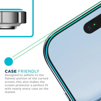 Tech Armor Screen Protector for iPhone 17 Air, Ballistic Glass, 3-Pack | 9H Tempered hardness, Scratch-resistant, Oleophobic coating, Case-friendly fit, Bubble-free install, Crystal-clear display