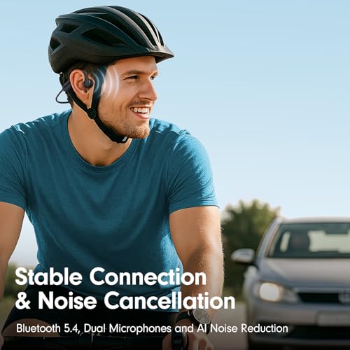 Bone Conduction Headphones, Open Ear Headphones, Superior Sound Wireless Bluetooth Running Headphones 10H Playtime, Comfortable Fit Waterproof for Music, Workouts, Travel